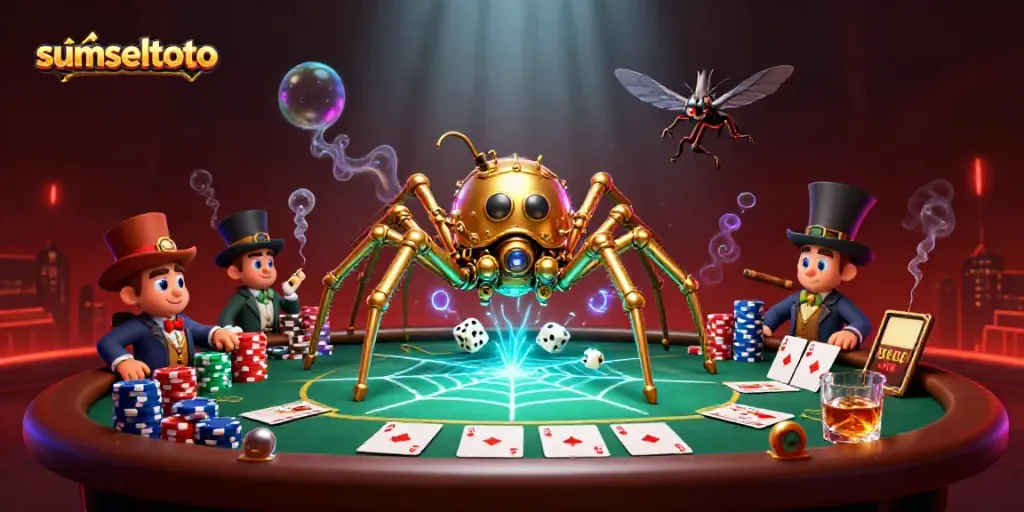 Experience the thrill of gaming with sumseltoto amidst glowing casino elements and vibrant 3D details.