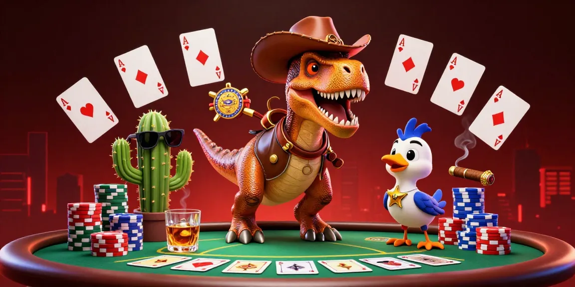 Play poker with vibrant characters at australianonlinecasino showcasing thrilling gaming excitement.