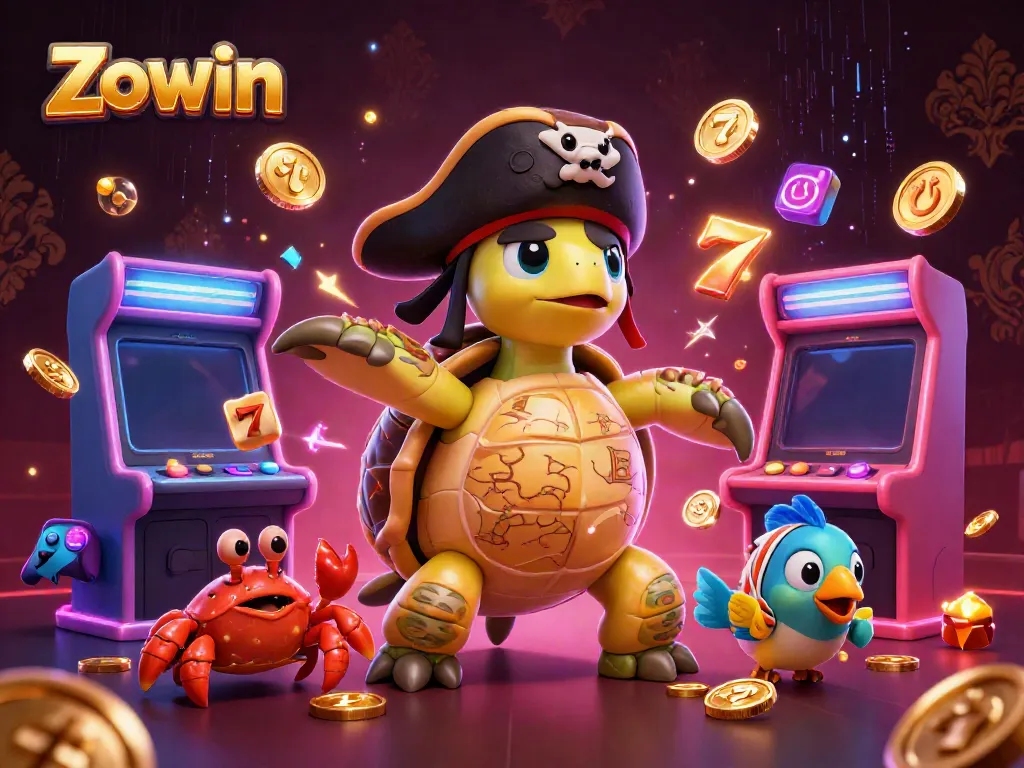 Experience thrilling slots at Zowin with a pirate turtle and treasure-filled adventure.
