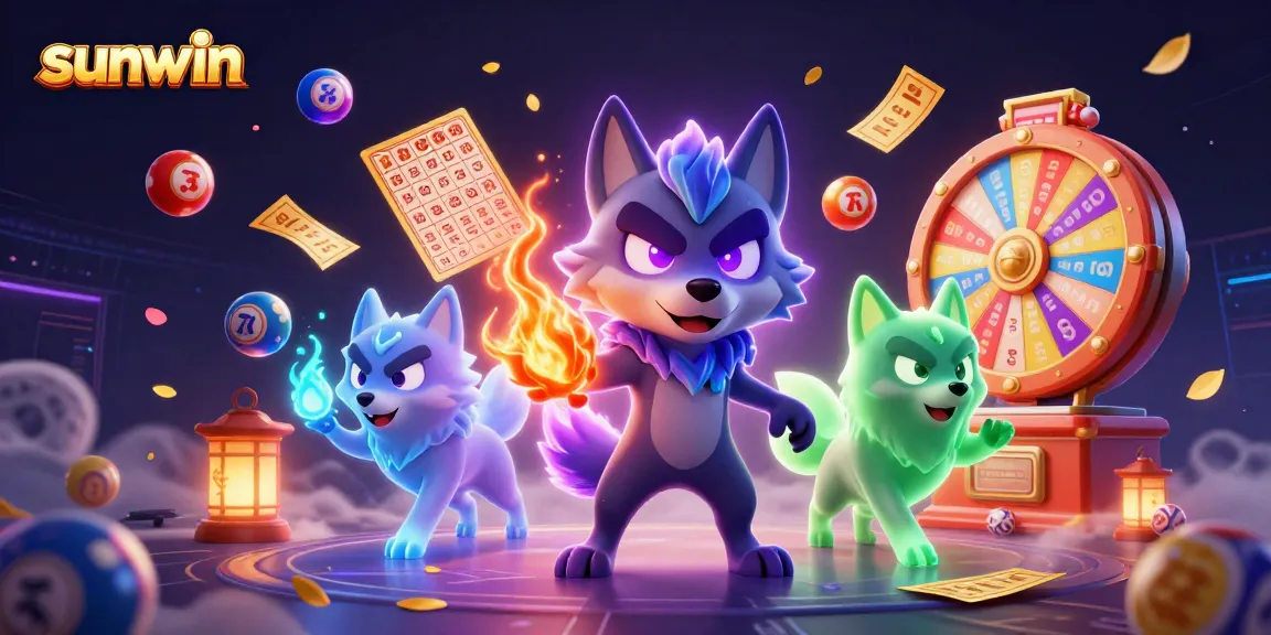Experience thrilling gameplay at sunwin with colorful lottery elements and engaging wolves.